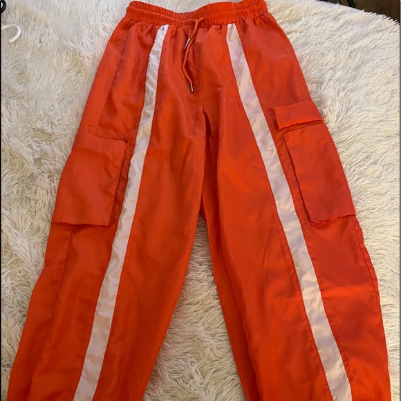 Neon Orange Reflective Joggers 